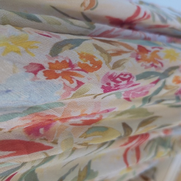 Sundance Natural World Yellow Botanical Maxi Dress 12 - Picture 14 of 16